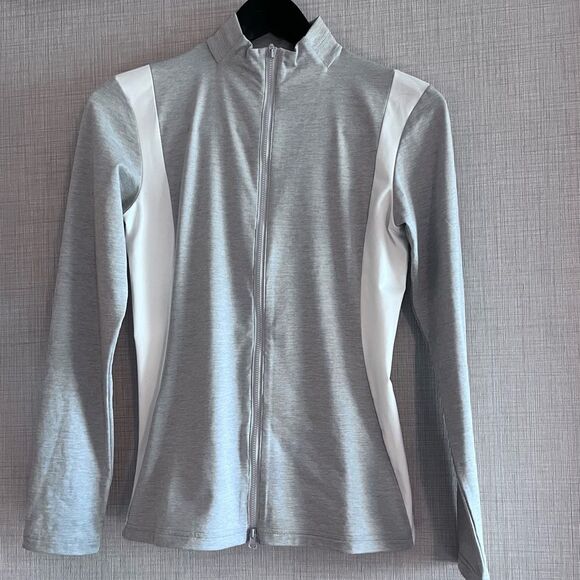 J.Lindeberg Daria Golf Mid Layer Golf Full Zip Micro Chip Melange XS NWOT - Picture 5 of 15